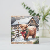 ヴィンテージファームとハイランドカウクリスマス カード (スタンド正面)