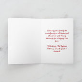 ヴィンテージファームと可愛いハイランドカウクリスマス カード (内部)