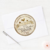 ヴィンテージファームのり鶏の天気予報ベーンサンキュー ラウンドシール (封筒)