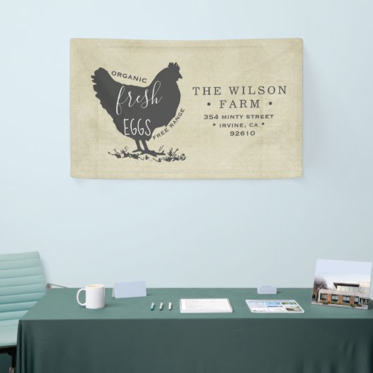 ヴィンテージファームの飾りスクリプトバナー 横断幕 (トレードショー)