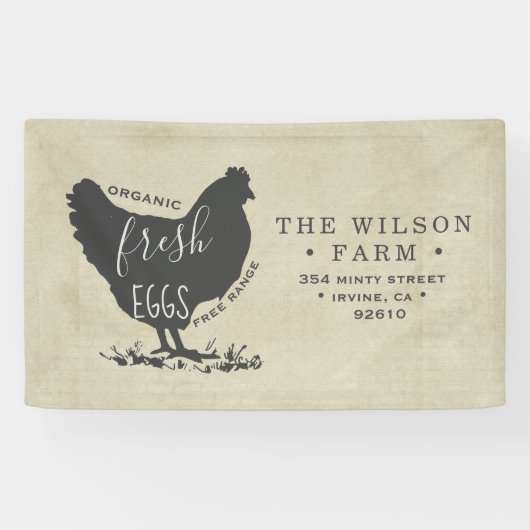 ヴィンテージファームの飾りスクリプトバナー 横断幕 (横)