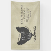 ヴィンテージファームの飾りスクリプトバナー 横断幕 (縦)