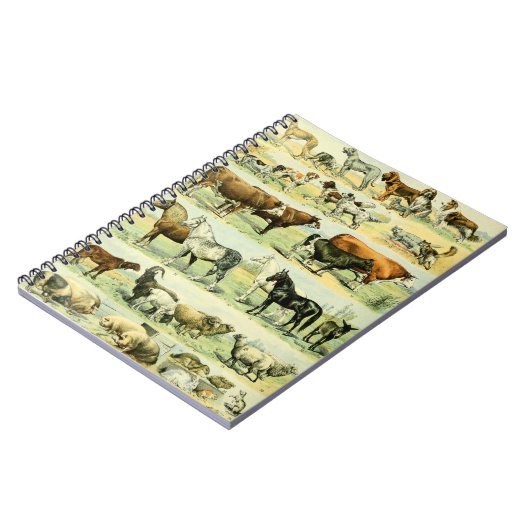 ヴィンテージファームアニマルプリント ノートブック (左側)