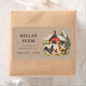 ヴィンテージファームクラフトスクリプト卵カートンラベル ラベル (インサイチュ)