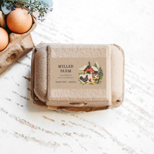 ヴィンテージファームクラフトスクリプト卵カートンラベル ラベル