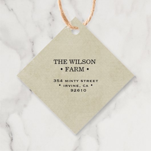 ヴィンテージファームクラフト製品ラベル フェイバータグ (裏面)