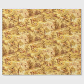 ヴィンテージファームシーンパターン ラッピングペーパー (フラット)