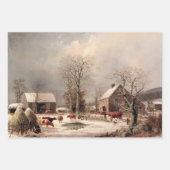 ヴィンテージファームズウィンターデコップヘビーウェイト3セット ラッピングペーパーシート (正面3)