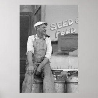 ヴィンテージファームセキュリティ管理プリント ポスター