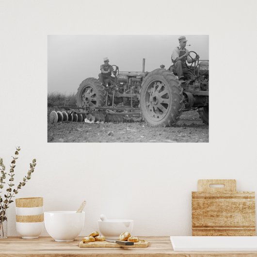 ヴィンテージファームセキュリティ管理プリント ポスター (キッチン)