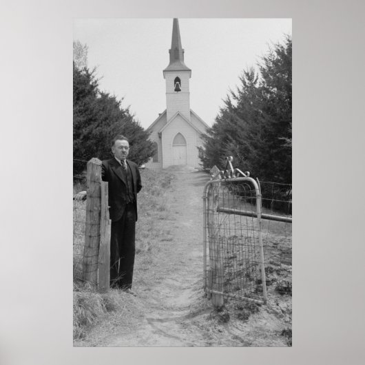 ヴィンテージファームセキュリティ管理プリント ポスター (正面)