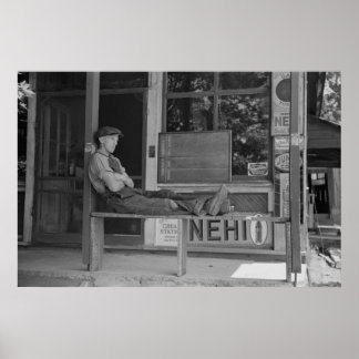 ヴィンテージファームセキュリティ管理プリント ポスター