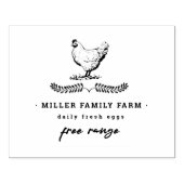 ヴィンテージファームチキンイラストレーション卵カートンスタンプ ラバースタンプ (インプリント)