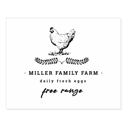 ヴィンテージファームチキンイラストレーション卵カートンスタンプ ラバースタンプ (インプリント)