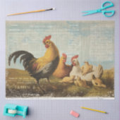 ヴィンテージファームチキンエフエマデクページ 薄葉紙 (クラフト)