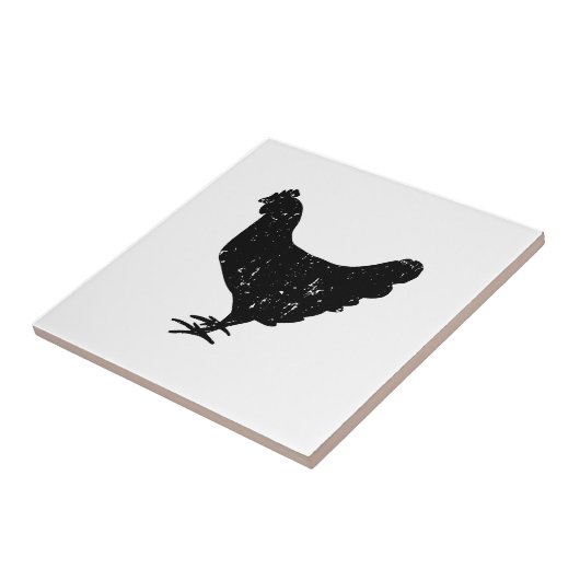 ヴィンテージファームチキンシルエットセラミックタイル タイル (側面)