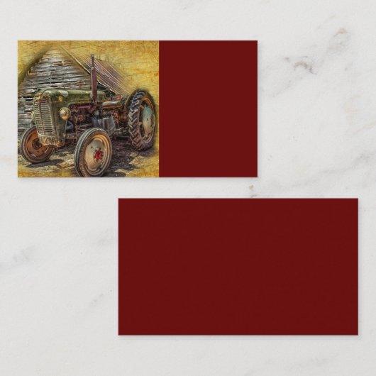 ヴィンテージファームトラクタオールドバーンシェッド 名刺 (正面/裏面)