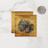 ヴィンテージファームトラクターオールドバーンシェッド ノートカード (正面/裏面インサイチュ)