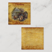 ヴィンテージファームトラクターオールドバーンシェッド ノートカード (正面/裏面)