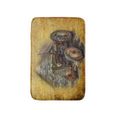 ヴィンテージファームトラクターオールドバーンシェッド バスマット (正面縦)