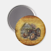 ヴィンテージファームトラクターオールドバーンシェッド マグネット (正面/裏面)