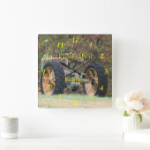 ヴィンテージファームトラクターカスタマイズ時計- it スクエア壁時計 (ホーム)