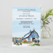 ヴィンテージファームトラクターバースデーパーティーの招待 招待状 (スタンド正面)