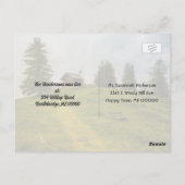 ヴィンテージファームトラクター新しいアドレスポストカード ポストカード (裏面)