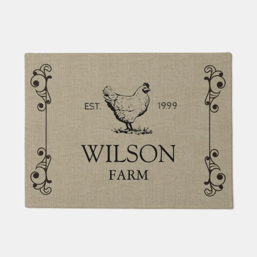 ヴィンテージファームド⎢アパーソナライズされたマット ドアマット (正面)