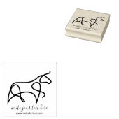 ヴィンテージファームハウスアニマルブル ラバースタンプ (押印)