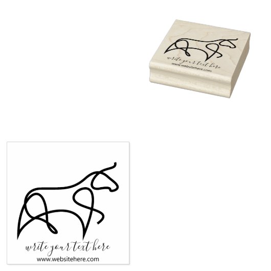 ヴィンテージファームハウスアニマルブル ラバースタンプ (押印)