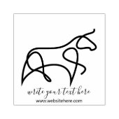 ヴィンテージファームハウスアニマルブル ラバースタンプ (インプリント)