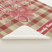 ヴィンテージファームハウスクリスマスプレッドファミリー名 シェルパブランケット (3/4)