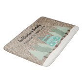 ヴィンテージファームハウスクリスマス – ファミリーネームホリデー バスマット (アングル)