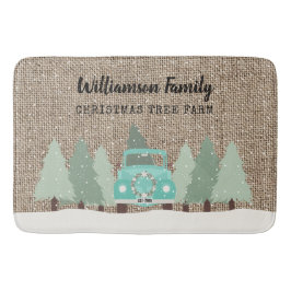 ヴィンテージファームハウスクリスマス – ファミリーネームホリデー バスマット