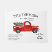 ヴィンテージファームハウスクリスマス – 家族名ドアマット ドアマット (正面)