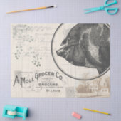 ヴィンテージファームハウスピグロッサリーデクページ紙 薄葉紙 (クラフト)