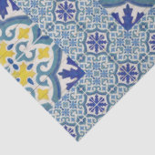 ヴィンテージファームハウスブルーホワイトイエローデクページ 薄葉紙 (詳細)