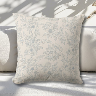 ヴィンテージファームハウスホームステッドフラワーズ装飾用クッション クッション