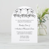 ヴィンテージファームハウスボホキツネ結婚式招待状 招待状 (スタンド正面)