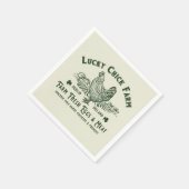 ヴィンテージファームハウスラッキーチックファーム紙 スタンダードカクテルナプキン (角)