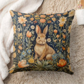 ヴィンテージファームハウスラビットインアザフローラガーデン クッション (ブランケット)