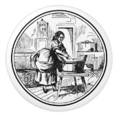 ヴィンテージファームハウスランドリールーム🧺✨ホワイト セラミックノブ (正面)