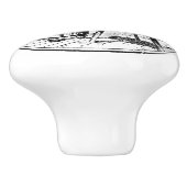 ヴィンテージファームハウスランドリールーム🧺✨ホワイト セラミックノブ (側面)