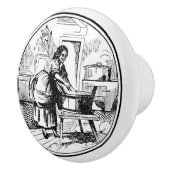 ヴィンテージファームハウスランドリールーム🧺✨ホワイト セラミックノブ (右)