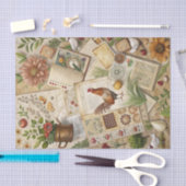 ヴィンテージファームハウス コラージュ 薄葉紙 (クラフト)