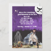 ヴィンテージファームハロウィーントラクターパーティー 招待状 (正面)