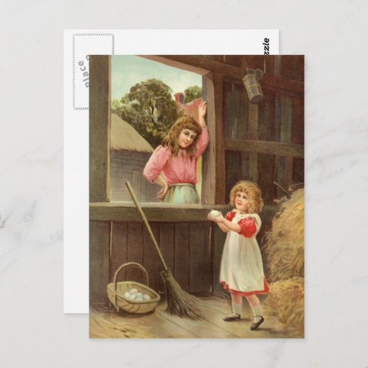 ヴィンテージファームファミリーポストカード ポストカード (正面/裏面)