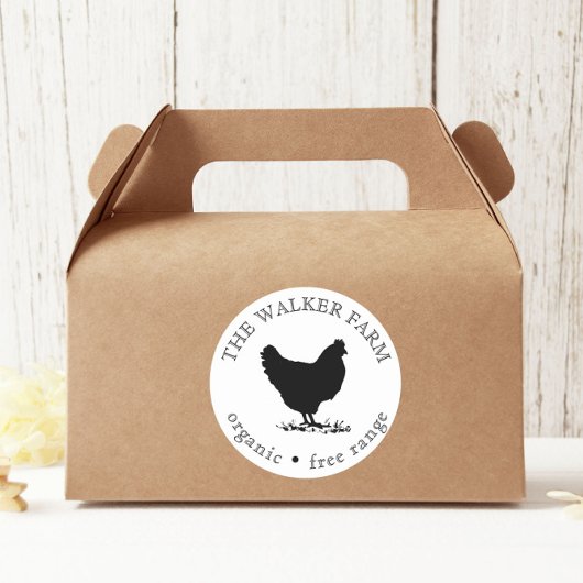 ヴィンテージファームフレッシュエッグクラシックスラウンドステッカー ラウンドシール