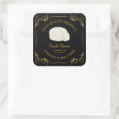 ヴィンテージファームフレッシュチーズスクエアラベル スクエアシール (バッグ)